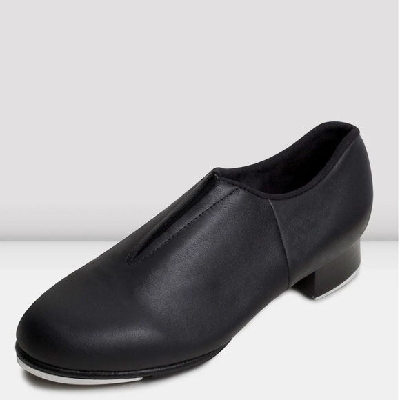 Bloch Shoes - BLOCH BLACK SLIP ON LEATHER TAP SHOES